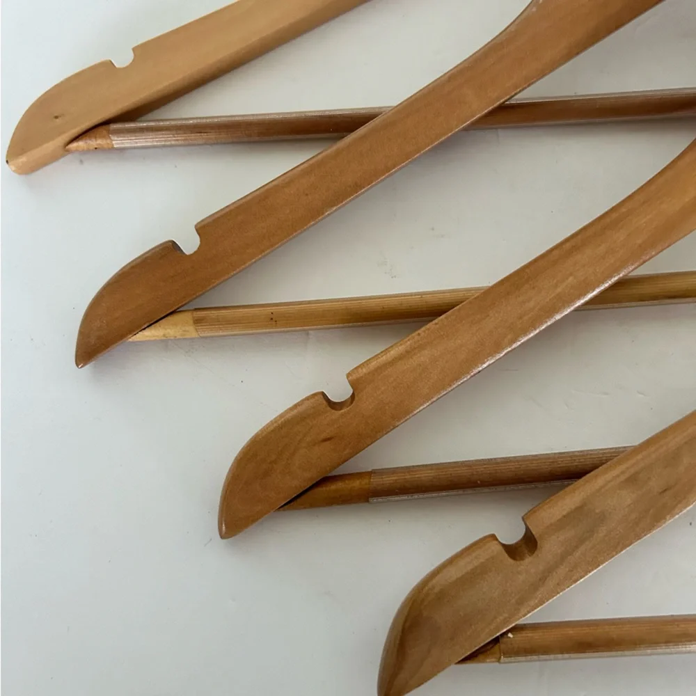 LAURA ASHLEY WOODEN HANGERS SET OF FOUR